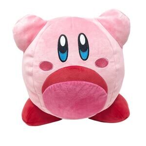 Kirby Club Moochi Moochi Stuffed Animal Plush Toy 12 Inch Round Open Mouth EUC